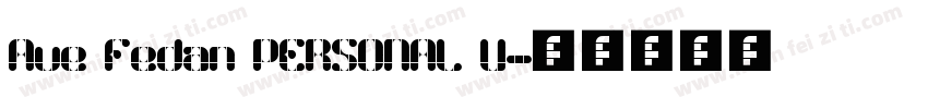 Ave Fedan PERSONAL U字体转换